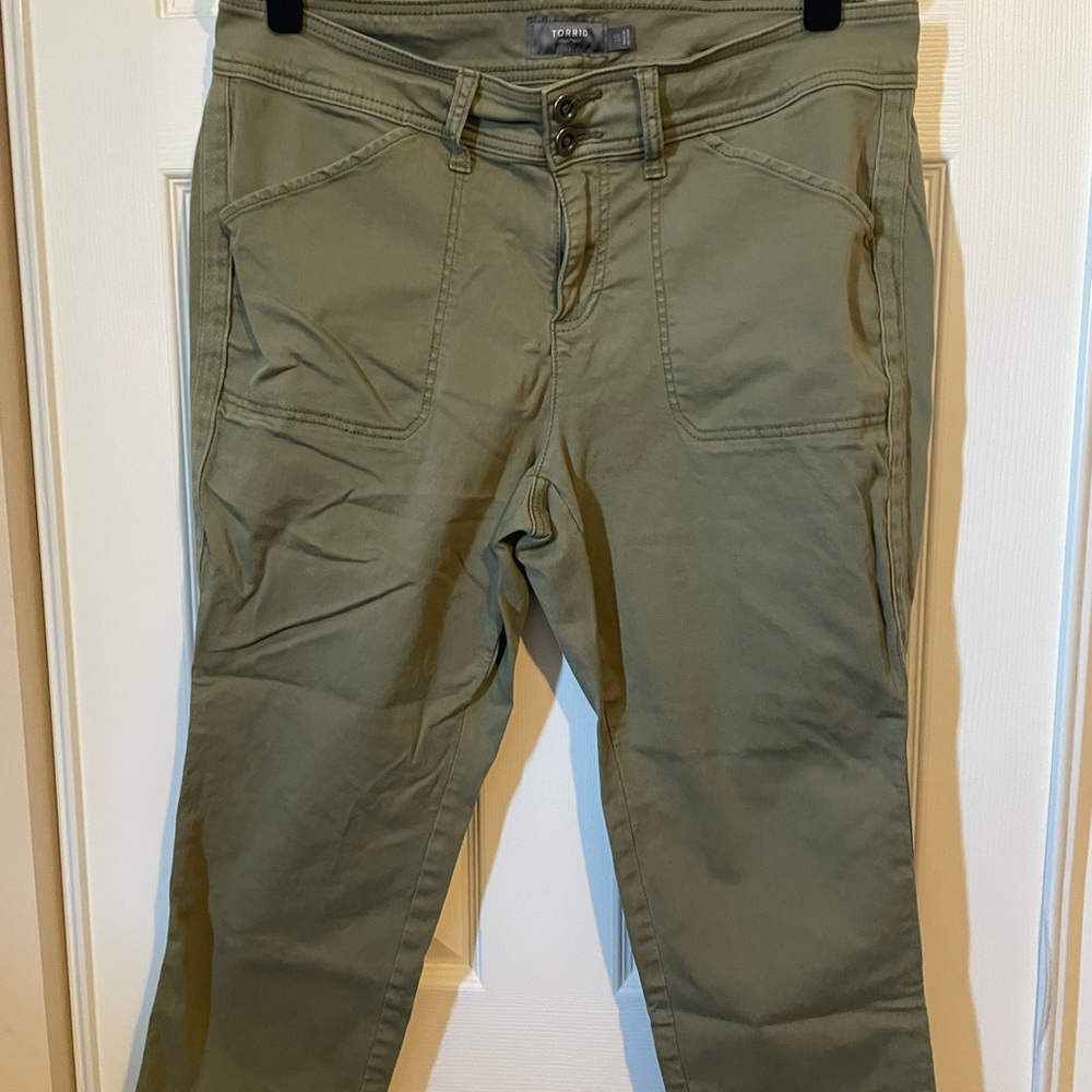 Torrid Olive Straight Leg Jeans
